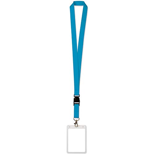 Beistle Lanyard with Card Holder, 25", Blue