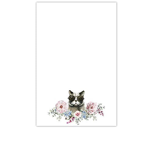 Yay Novelty YaYstationery Notepads - Memo Pads - Scratch Pads - Writing Pads - Illustrated Notepads - 5.5 x 8.5 inches - Thick Premium Paper - Printed Notepad - Cool Cat