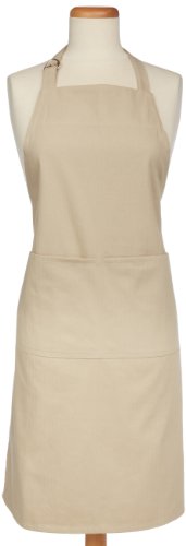 M√úkitchen M√úapron is 100% Cotton | Stylish Cooking Apron with Pockets for Women and Men | Machine Washable and Durable | Adjustable Neck and Extra-Long Waist Ties | Flax