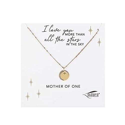 Roman 223636 Moon and Stars Carded Necklace of One, 16-inch Length