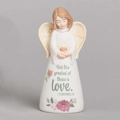 Roman Love Angel Figure, 4.25-inch Height, Resin, Stone Mix, Home, Decor