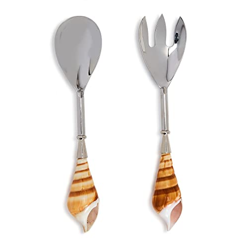 Two's Company Seashells Set of 2 Servers in Gift Box