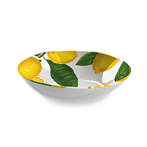 TarHong Lemon Fresh Serve Bowl, 12" x 3", 112 oz, Melamine