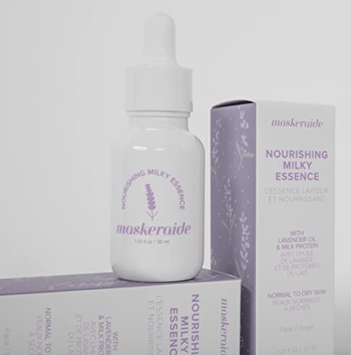 MaskerAide Nourishing Milky Essence with Lavender Oil and Milk Protein, Silky Milk Texture, Deeply Nourishing, Skin Calming, Plumping