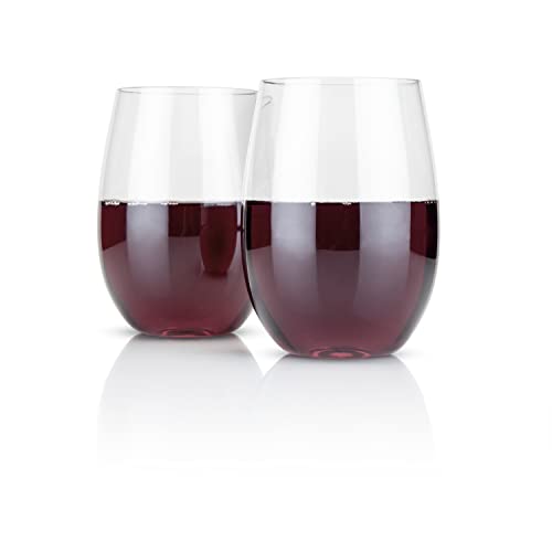 True Brands True Stemless Wine Glasses, 3039 Flexi, 4.5", Multicolor