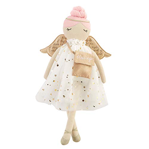 Mud Pie Angel Dolls,15", White,Pink,Gold, (Star Dress)