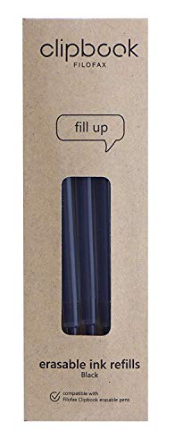 Rediform Filofax Black Erasable Ballpoint Pen Refills - Pack 3