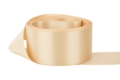 Ribbon Bazaar Double Faced Satin 1-1/2 inch Blush 50 Yards 100% Polyester Ribbon