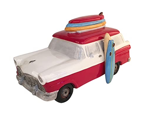 Blue Sky Clayworks Clayworkss Red Surf Wagon Cookie Jar, Multi