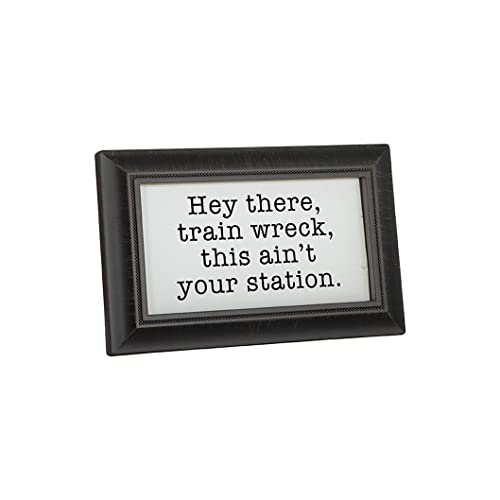 Carson Home Message Bar Framed, 6-inch Length, Small (Train Wreck)