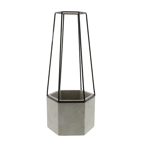 HomArt Small Indio Cement and Metal Planter