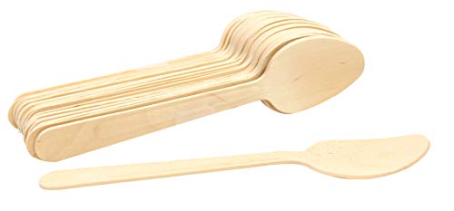 Tablecraft 6" Disposable Wood Spoons 25 per pack