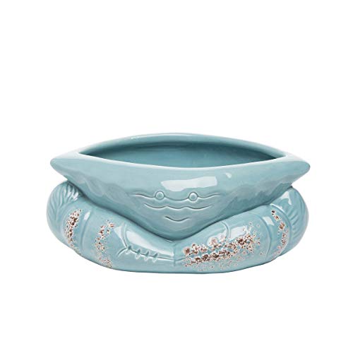 Beachcombers Crab Dip Dish, 7.5-onch Height, Blue