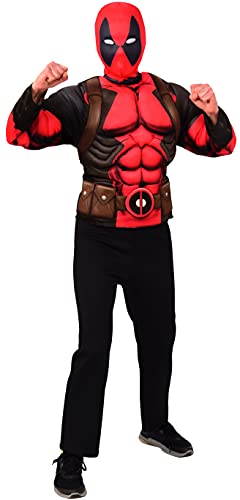 Imagine by Rubie's Deadpool Muscle Chest Shirt Set Costume Set, Large