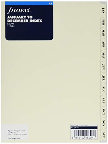 Rediform Filofax A5 Jan-Dec Index Cream (B341693)