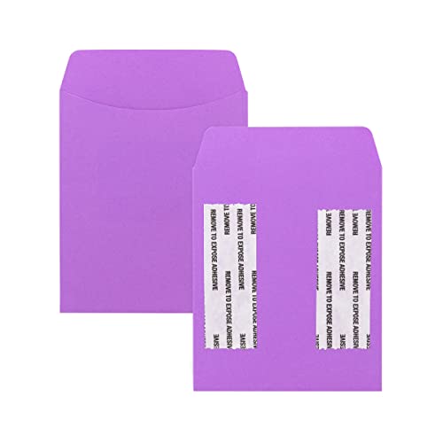 Hygloss Products, Inc Library Card Pockets Perfect for Classroom, Arts & Crafts & Much More-Self-Adhesive-3.5‚Äö√Ñ√π x 5‚Äö√Ñ√π, 3.5" x 5", Violet, 30 Count