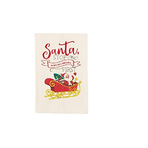 Mud Pie Santa First Christmas Towel