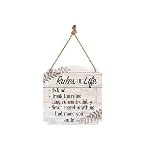Carson 24434 Rules Of Life Metal Wall Dcor, 12-inch Square
