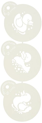 Designer Stencils Mini Rubber Duck Stencil Set, Beige/semi-transparent