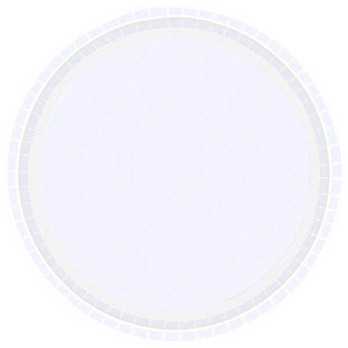 Amscan Value Solid Round Plates Party Supplies, 7", Frosty White