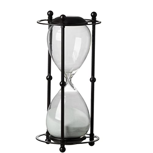 A&B Home 1 Hr. Hourglass Sand Timer in Stand White 6x13&quot