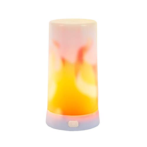 Gerson FireGlow Light True LED Fire-Like Flame Lantern USB Rechargeable Magnetic Base 3 Functions