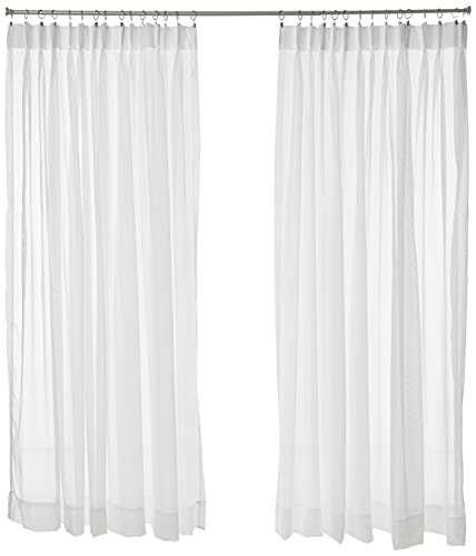Belle Maison Stylemaster Splendor Pinch Pleated Drapes Pair, 2 of 48" by 84", White