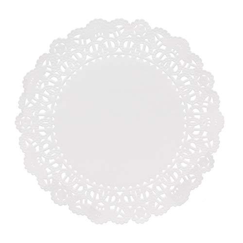 Hygloss Products Round Paper Lace Doilies, White, 6"", 100 Per Pack" (HYX10061)