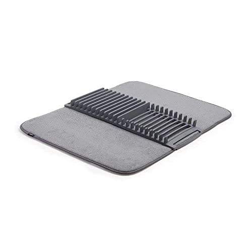 Umbra 330720-149 UDRY Drying Rack and Microfiber Dish Mat, 24 x 18 Charcoal