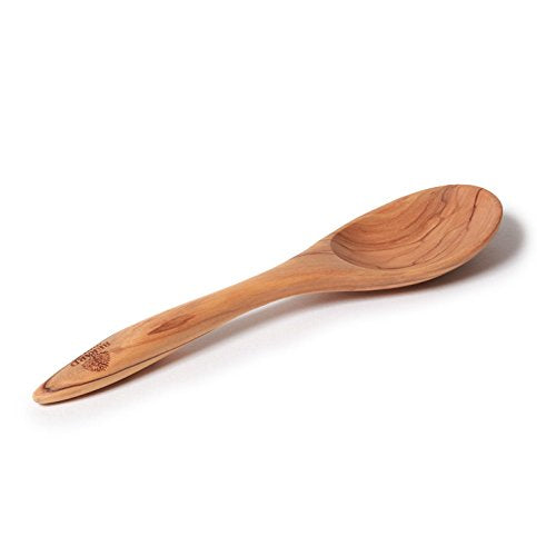 Browne & Co Berard Olive Wood 12-Inch Handcrafted Wood Spoon, Terra Collection