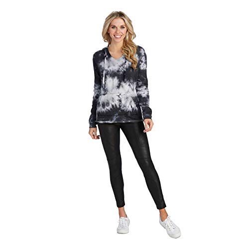 Mud Pie  Cori Tie Dye Hoodie (Medium),Charcoal