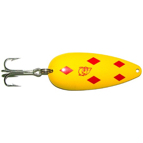 Dardevle 917 Dardevle Spinnie - Yellow/Red Diamonds 1/4 oz. - 1 3/4" x 3/4"