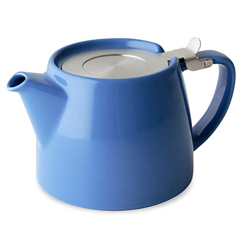 FORLIFE Stump Teapot with SLS Lid and Infuser, 18-Ounce, Blue