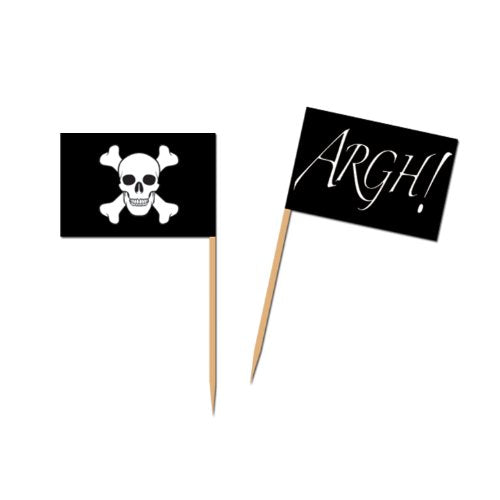 Beistle Pirate Flag Picks Party Accessory (1 count) (50/Pkg)