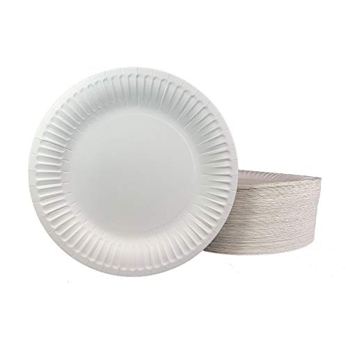 DHG Professional The "Heavy Weight" Standard 9-Inch Grease Resistant Paper Plates coated, White 125 Plates