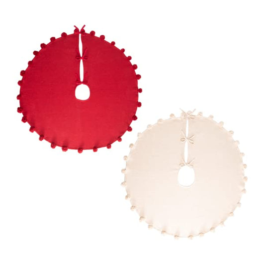 Ganz CX177609 Tree Skirt with Pom Poms
