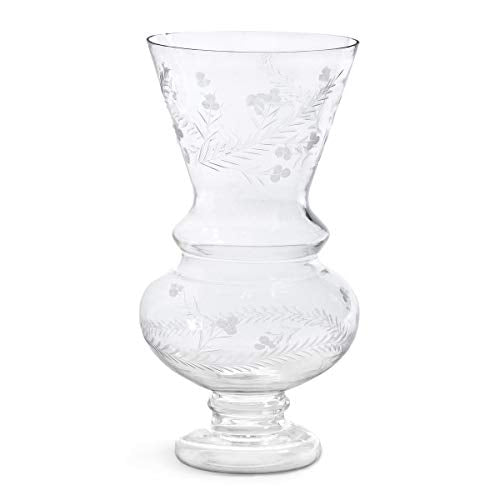 Park Hill Collection ECL10614 Wallace Etched Glass Vase, Large