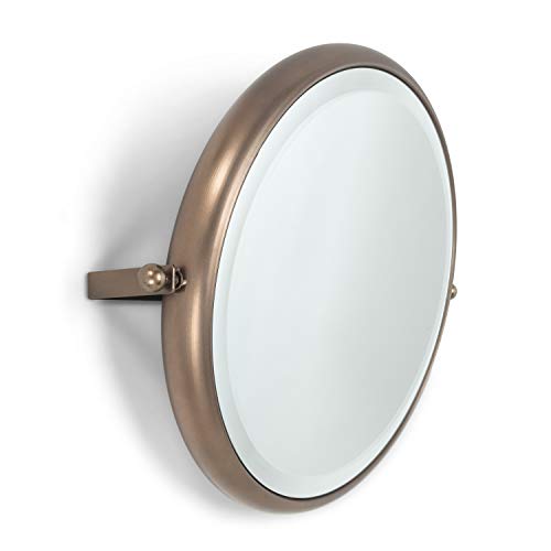 Abbott Collection  27-Porthole-LG Large Round Hinged Mirror, Bronze