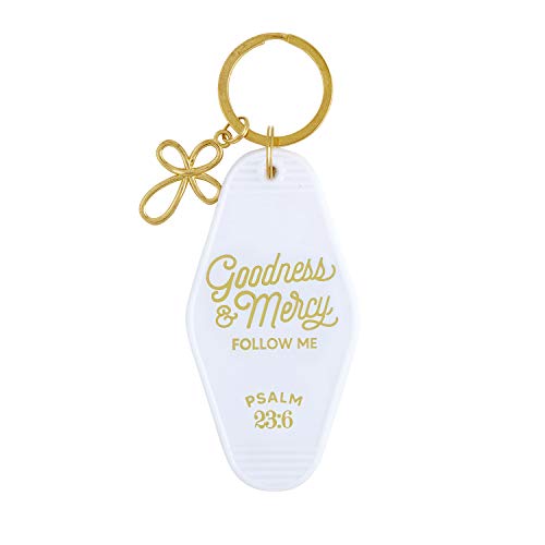 Creative Brands Faithworks - Inspirational Vintage Style Motel Key Ring, 1.75 x 3.5-Inch, Psalm 23:6