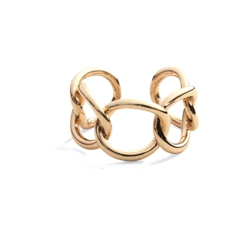 Splendid Iris Adjustable Link Ring, Large, Gold-tone