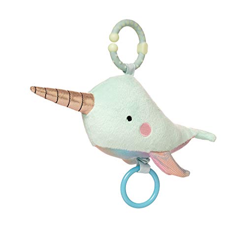 Manhattan Toy Under The Sea Narwhal Baby Teether & Travel Pull Toy