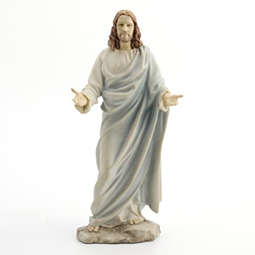 Unicorn Studio Jesus with Open Arms Decorative Statue Figurine, White  11.75 Inch