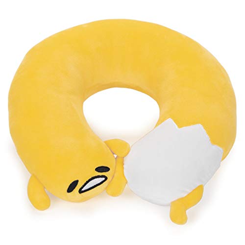 GUND Sanrio Gudetama The Lazy Egg Neck Pillow Soft Plush, Yellow and White, 11.5"