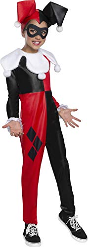 Rubie's Child's DC Super Hero Girl's Harley Quinn Costume Jumpsuit, Medium