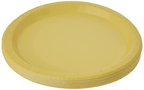 Unique Industries Unique - 99155 Unique party tableware Neon Yellow Dinner Plates, 16ct, 9"