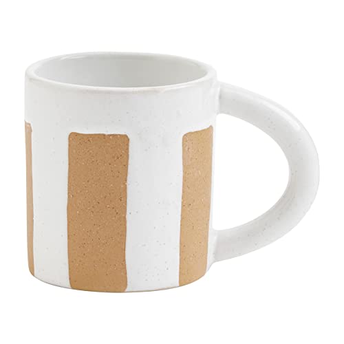 Mud Pie Terracotta Mug, 14-ounce, Stripe