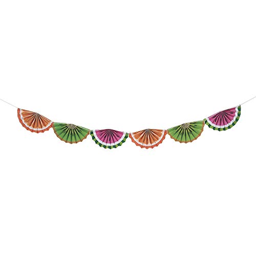 Fun Express - Tutti Frutti Shaped Garland for Party - Party Decor - Hanging Decor - Garland - Party - 1 Piece