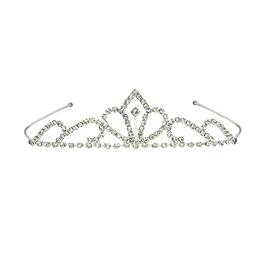 Beistle Silver Royalty Style Rhinestone Metal Tiara - 1pc