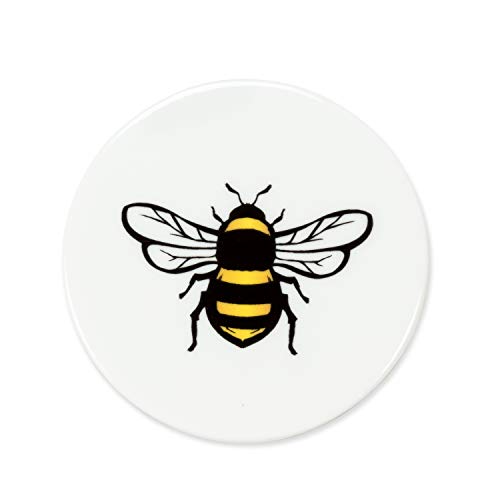 Abbott Collection  Yellow Bee Coaster-4"D, 4 inches in diameter, Small Plate