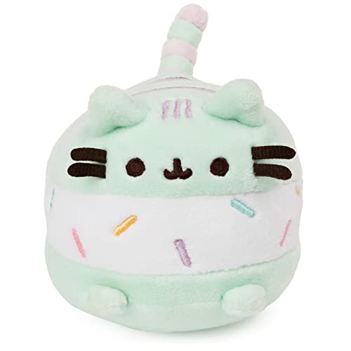 GUND Ice Cream Sandwich Pusheen Sweet Dessert Squishy Plush Stuffed Animal Cat Squishable and Satisfyingly Stretchy Fabric, for Ages 8 and Up, Mint and White, 4